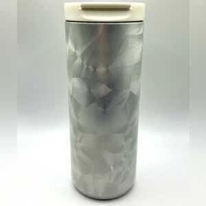 New Starbucks 12 oz Insulated Tumbler Stainless Bottle Metallic Pearl White